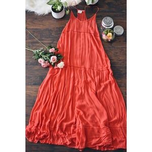 H&M Coral Boho Maxi Dress